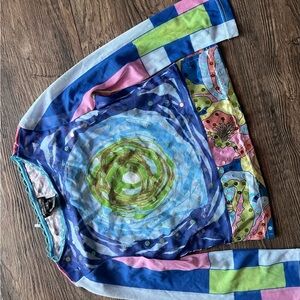 Jane Doe Colorful Long Sleeve Top Small